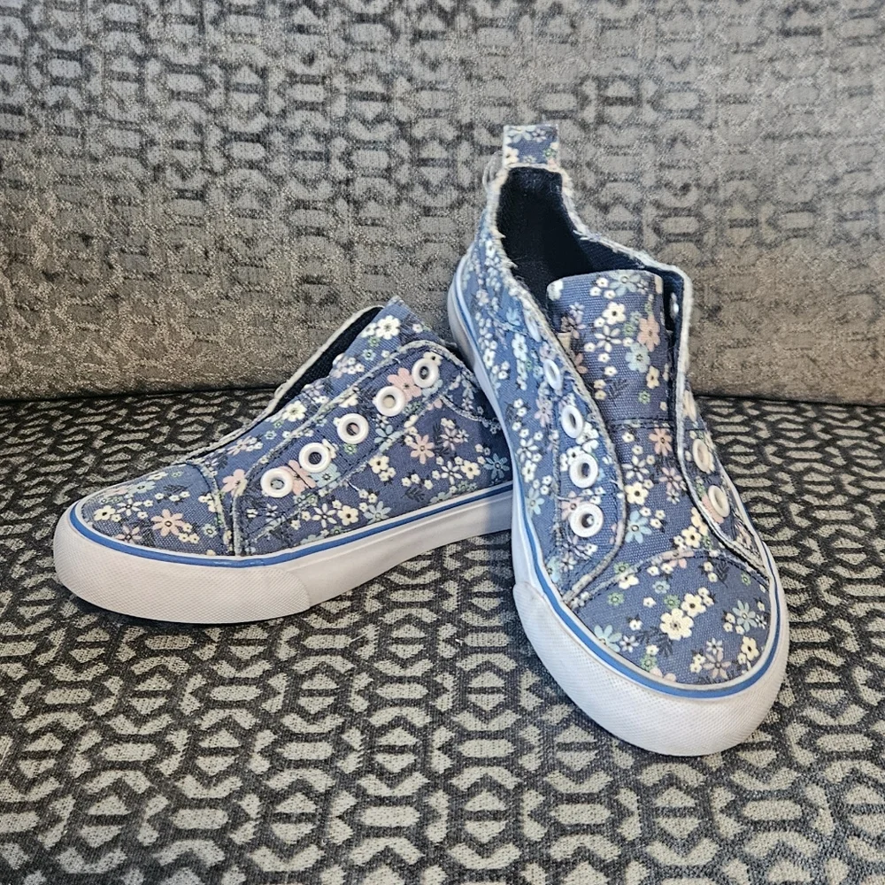 Floral Kids Slip-On Sneakers